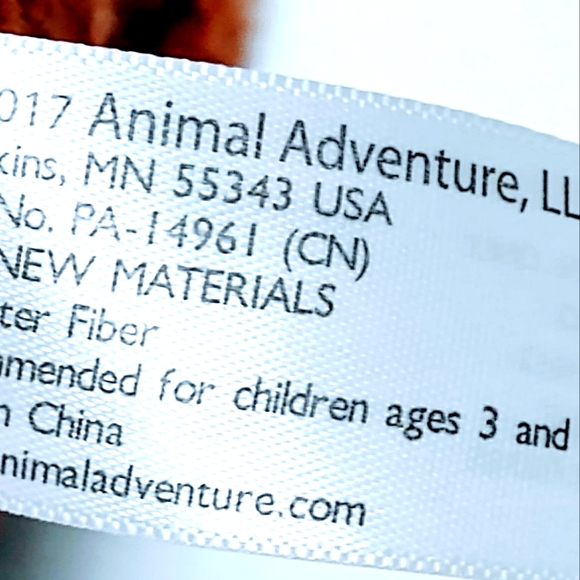 Animal Adventure Chocolate Bunny lop Eared 8 in plush collectible stuffed animal - Picture 7 of 8